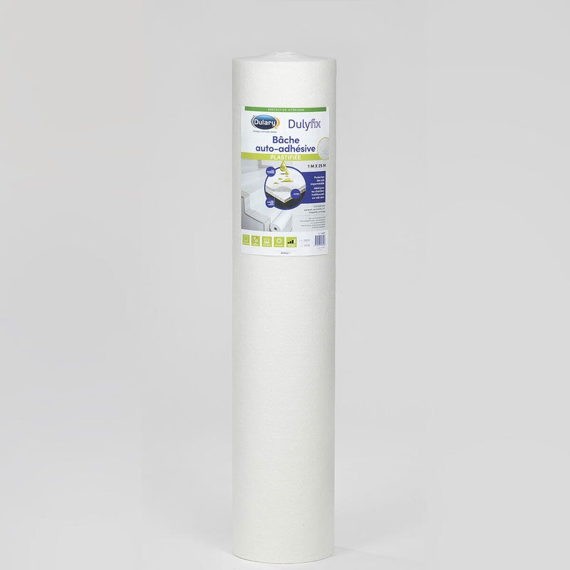 Film plastique de protection tri-couches polyéthylène recyclé 5/100e  (3m*25m soit 75m2) Dulary standard