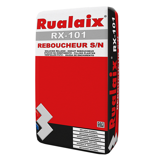 Enduit de rebouchage toutes épaisseurs Rualaix SN rouge RX101 (5kg)