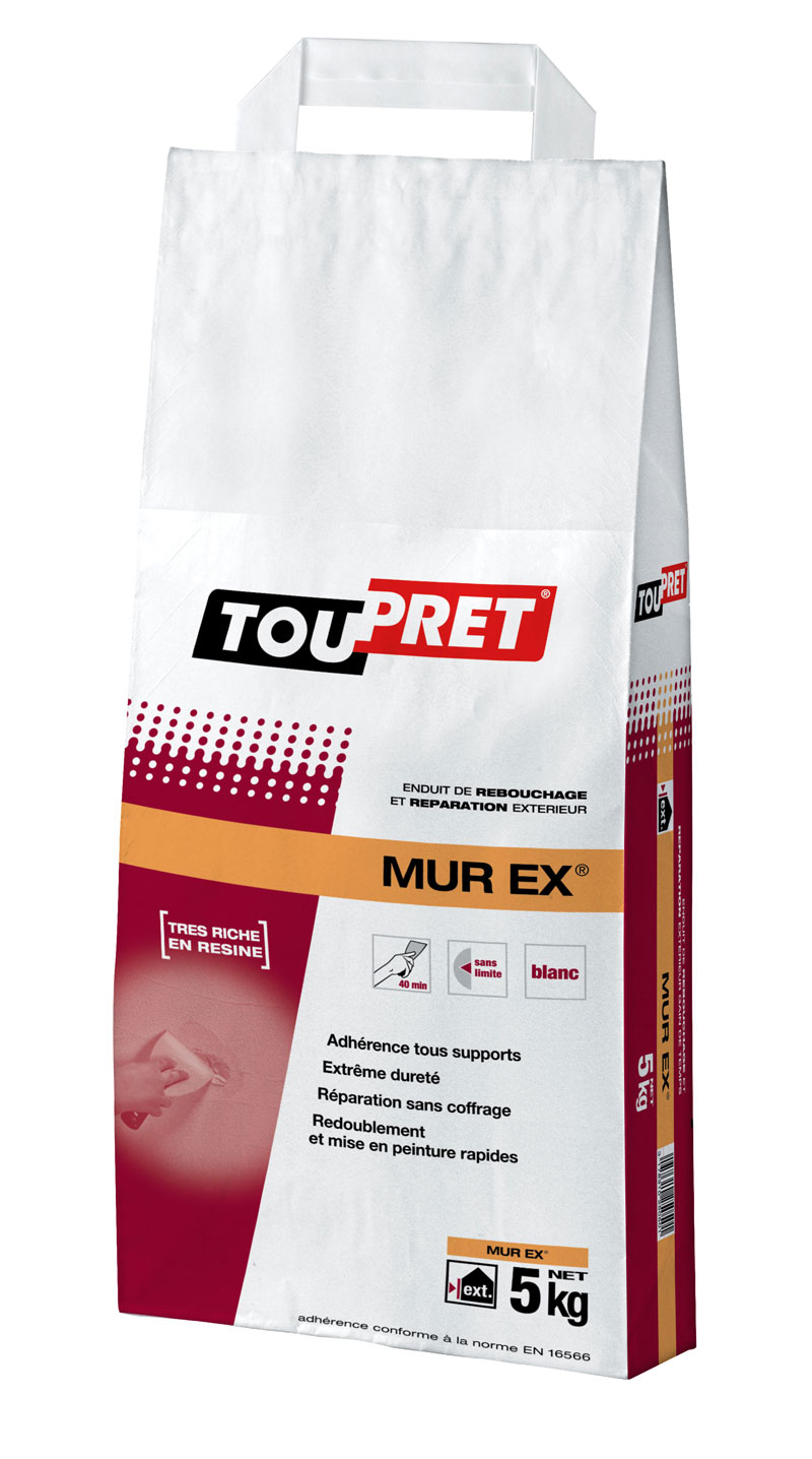 Murex Toupret (5kg) : Enduit extérieur de rebouchage et réparation