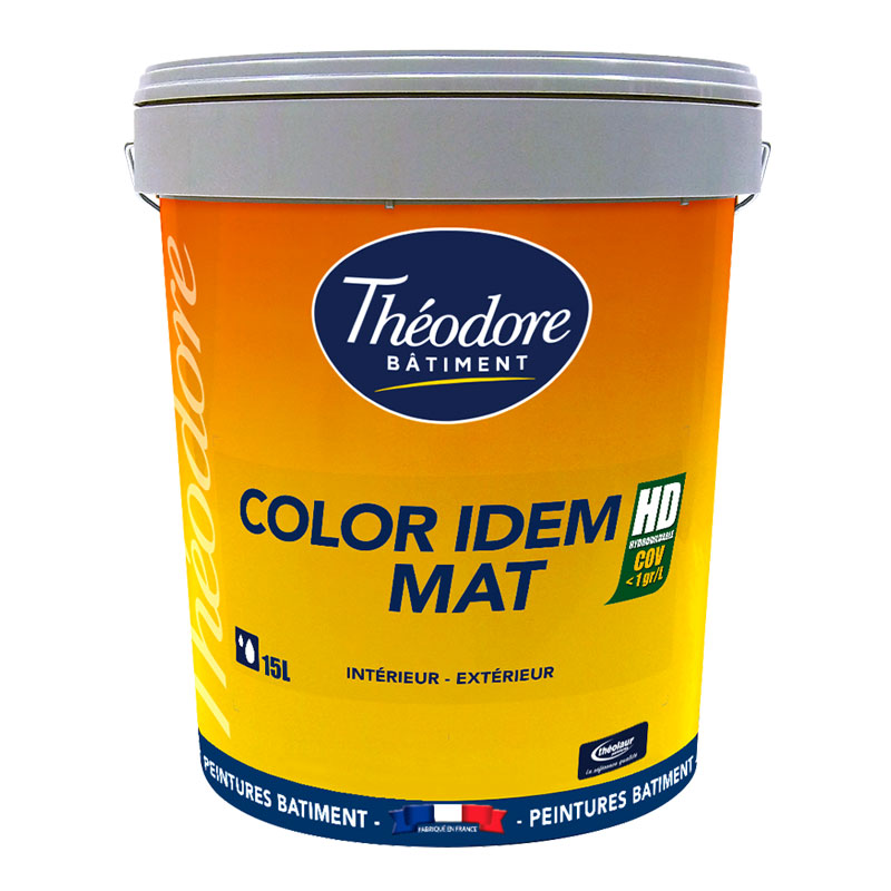 Peinture mate excellent rapport qualité prix, spéciale grandes surfaces murs et plafonds : Color Idem Mat HD (15L)