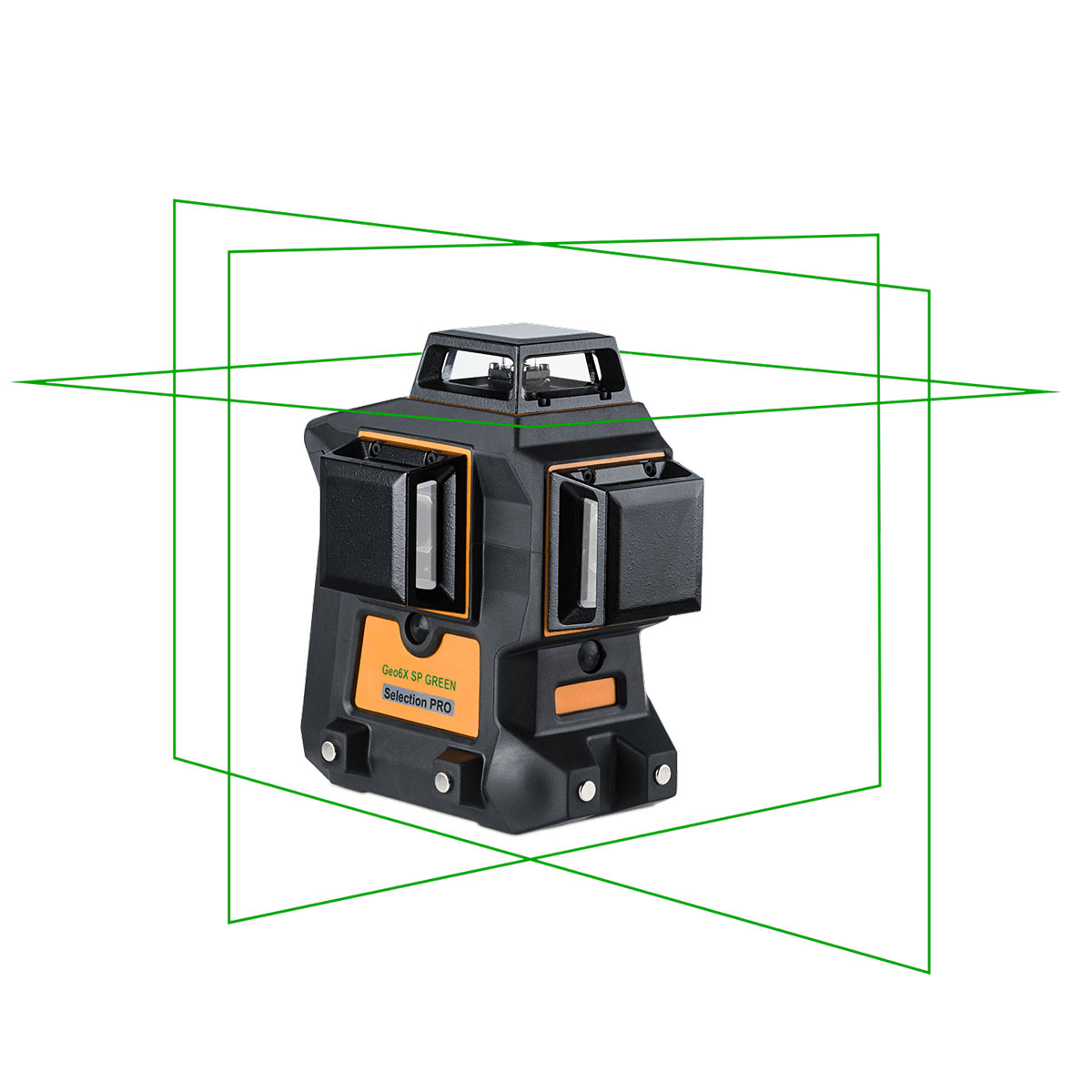 Niveau laser 3 x 360° en vert : Geo Fennel Geo6X SP GREEN KIT (batterie et support) - Multi-fonctions pour tous types de travaux en intérieur