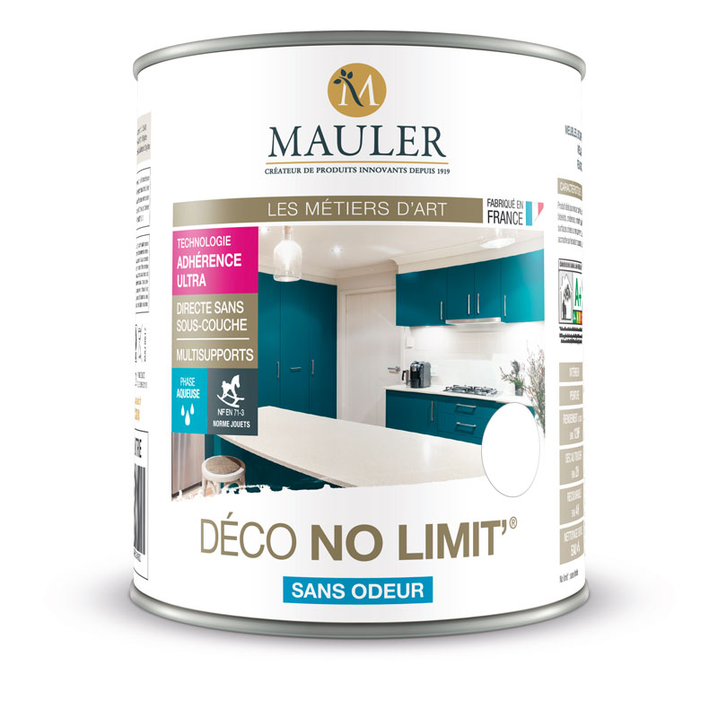 Peinture multisupports pour rénover meubles et tous supports sans décapage ni sous-couche : Mauler Deco No Limit' (1L)