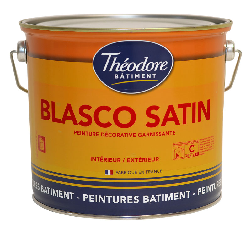 Blasco satin (3L) : Peinture satinée garnissante intérieure/extérieure pour bois et métaux. Pour climats marins et rigoureux