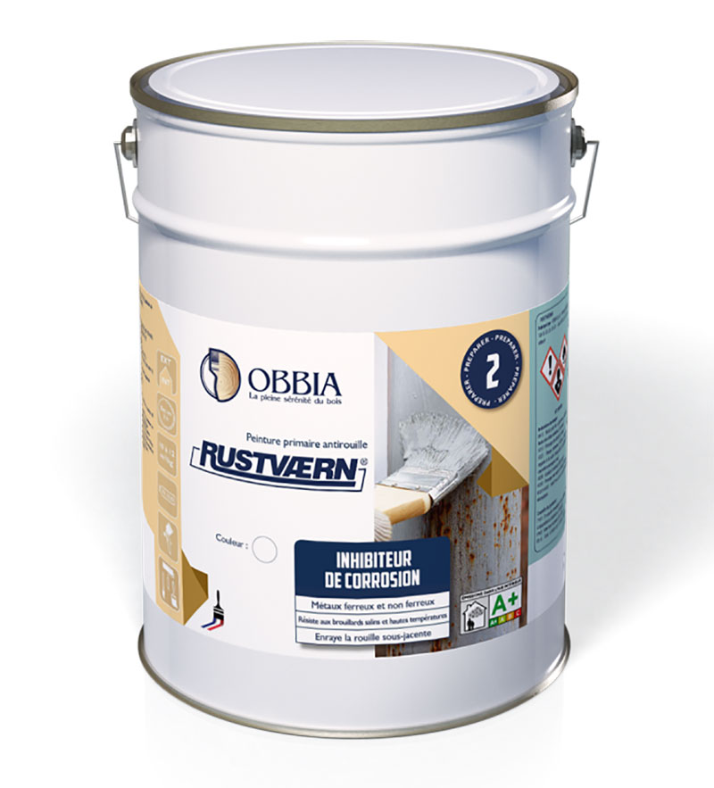 Rustvaern (5kg) : Peinture primaire glycérophtalique anti-rouille tous métaux formulé pour les milieux exigeants - Excellente efficacité