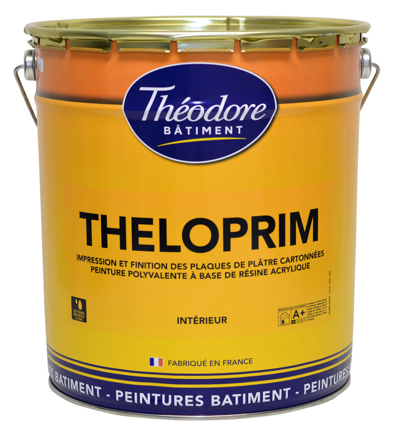 Sous-couche d'impression acrylique Ecolabel sur plaques de plâtres et dérivés : Theloprim (15L)
