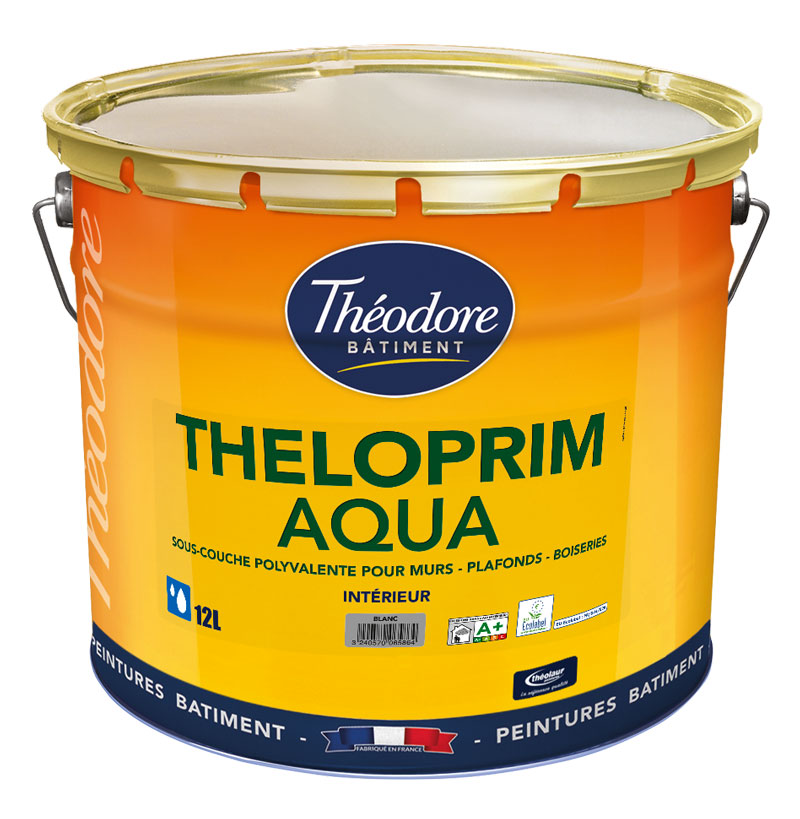 Sous-couche polyvalente à base de résine alkydes en phase aqueuse pour murs, plafonds, boiseries : Theloprim Aqua (12L)