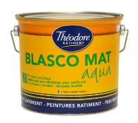 Peinture acrylique forte matité recommandée pour les plafonds dans toute la maison : Blasco Mat Aqua (3L)