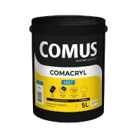 Peinture décorative acrylique mate pour travaux courants : Comus Comacryl Mat (5L) - Idéale pour les plafonds de toute la maison