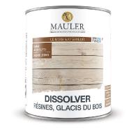 Pour éliminer les résines et glacis des bois résineux avant application d'une finition : Mauler Dissolver (1L)