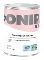 ONIP Clean'Odeur velours (1L) : peinture acrylique mate murs et plafonds. Capte et détruit les odeurs désagréables. Pour finitions soignées