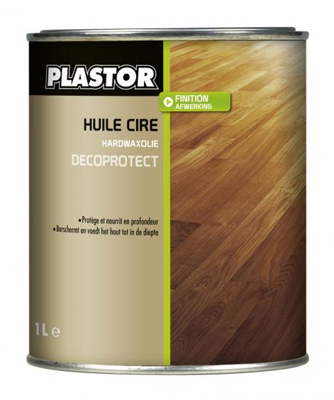 Huile cire pour protection des parquets et bois intérieurs - Excellente protection contre les tâches - Plastor Decoprotect 1L