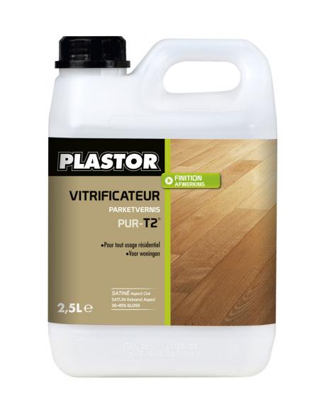 Vitrificateur polycarbonate en phase aqueuse incolore pour lieux de passages fréquents et toutes utilisations résidentielles Plastor Pur-T2 2,5L
