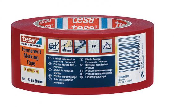 Adhésif de marquage permanent premium Tesa - Tesaflex rouge 4169