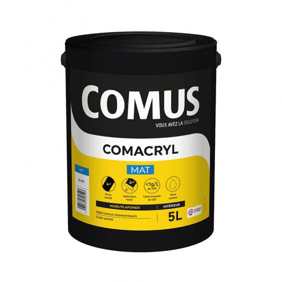 Peinture finition mate Comus Comacryl Pro 100 Acrylic'Mat 5L - Excellent rapport qualité/prix