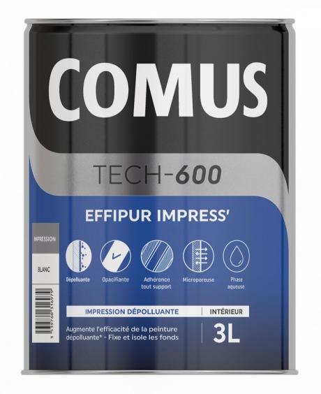 Comus Effipur impress (3L) : sous-couche dépolluante destinée améliorer la qualité de l'air intérieur - Recommandée avec les peintures Effipur mat ou velours