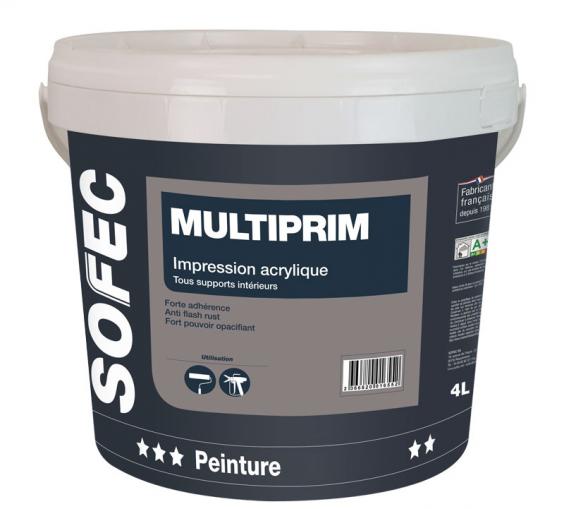 Impression acrylique intérieure de qualité supérieure : SOFEC Multiprim (4L) - Certifiée Ecolabel