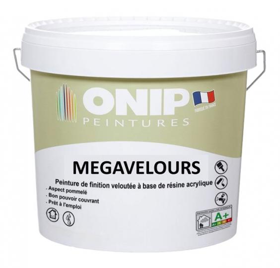 ONIP Megavelours (15L), peinture blanche veloutée pour la protection et de décoration des murs et plafonds - Spéciale grands chantiers