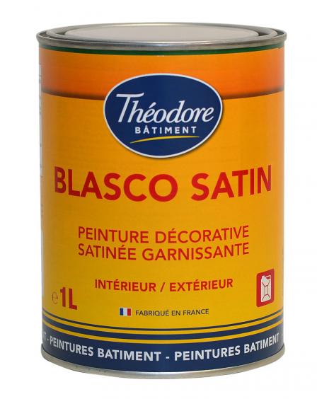 Peinture décorative satinée intérieure extérieure pour bois et métaux adaptée au climat marin - Blasco satin 1L