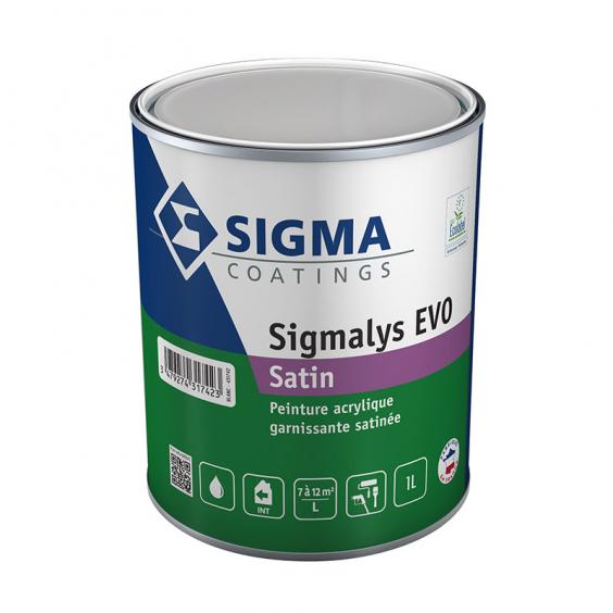 Sigmalys EVO Satin, peinture acrylique garnissante satinée Ecolabel : pour les murs de toute la maison et notamment des pièces humides