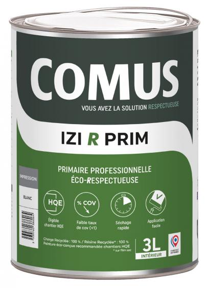 Comus IZI R PRIM (3L) : sous-couche d'impression professionnelle eco-respectueuse formulée à partir de matières premières recyclées
