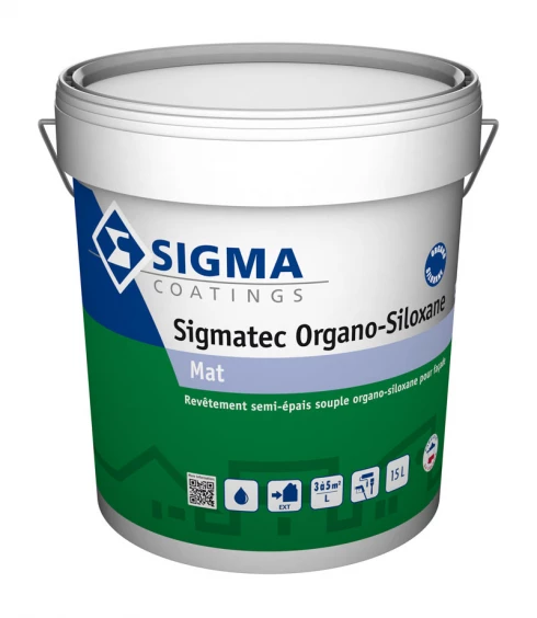 Peinture revêtement semi-épais (RSE) souple D3/I1 Sigma organo-siloxane pour façade faïencées ou microfissurées (15L)