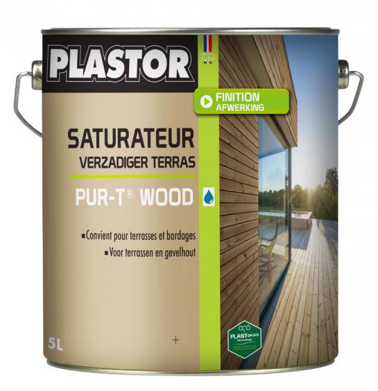 Saturateur Terrasse, en phase aqueuse, pour protéger vos bardages et terrasses. Plastor Pur-T Wood 5L