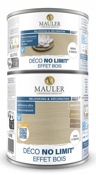 Peinture multisupports Mauler Deco No Limit Effet bois (1L + 0,5L) pour rénover tous vos supports avec un véritable aspect bois
