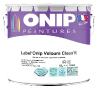 Label'Onip Velours Clean R (10L) : peinture acrylique mate haut de gamme mur et plafond. Assainit l'air intérieur en détruisant le formaldéhyde